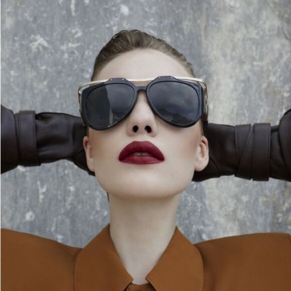 BRAND NEW SAINT LAURENT Sunglasses SL M137 Amelia 001 Black Gold Women - Picture 13 of 13